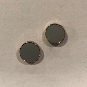 Grey and gold stud earrings